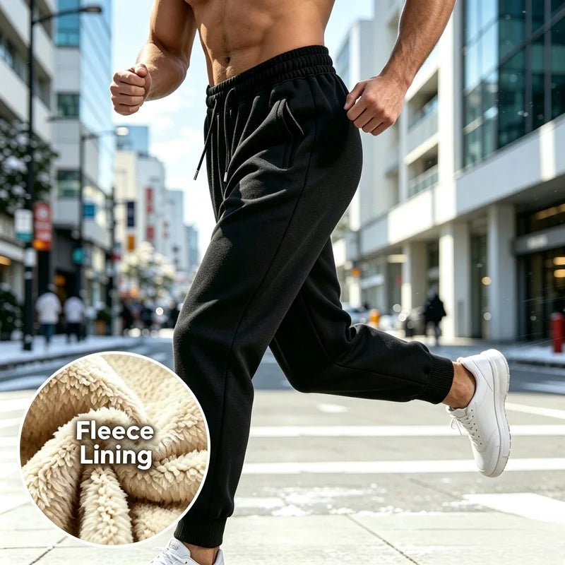 Jogging Pants Men'S Long Pants Men's Casual Pants Winter Sports Suits Thick Fleece Sports Pants Warm Long Pants Fleece-Lined