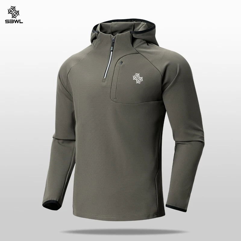 SBWL Man Autumn Winter Outdoor Sports With Warm Comfortable Long Sleeve Shirt Fashion High Quality Base Long Sleeve Tshirt Tops