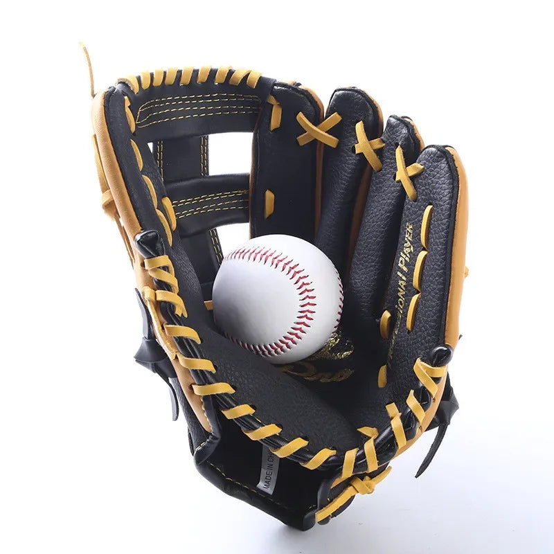 11.5/12.5inch Genuine Leather Baseball Gloves Professional Youths Adults Mitt Softball Training Catcher Gloves Sports Equipment