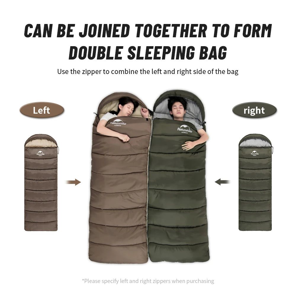 Naturehike Sleeping Bag Ultralight Camping Accsesorios Winter Outdoor Waterproof Envelope Sleeping Bag Hiking Travel U350