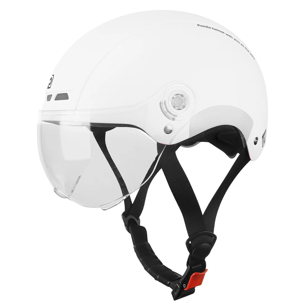 PEMILA Cycling Helmet With Goggles Lens Ear Protection Reflective Sticker Bicycle Helmet MTB Road E-Bike Bike Helmet For Adult