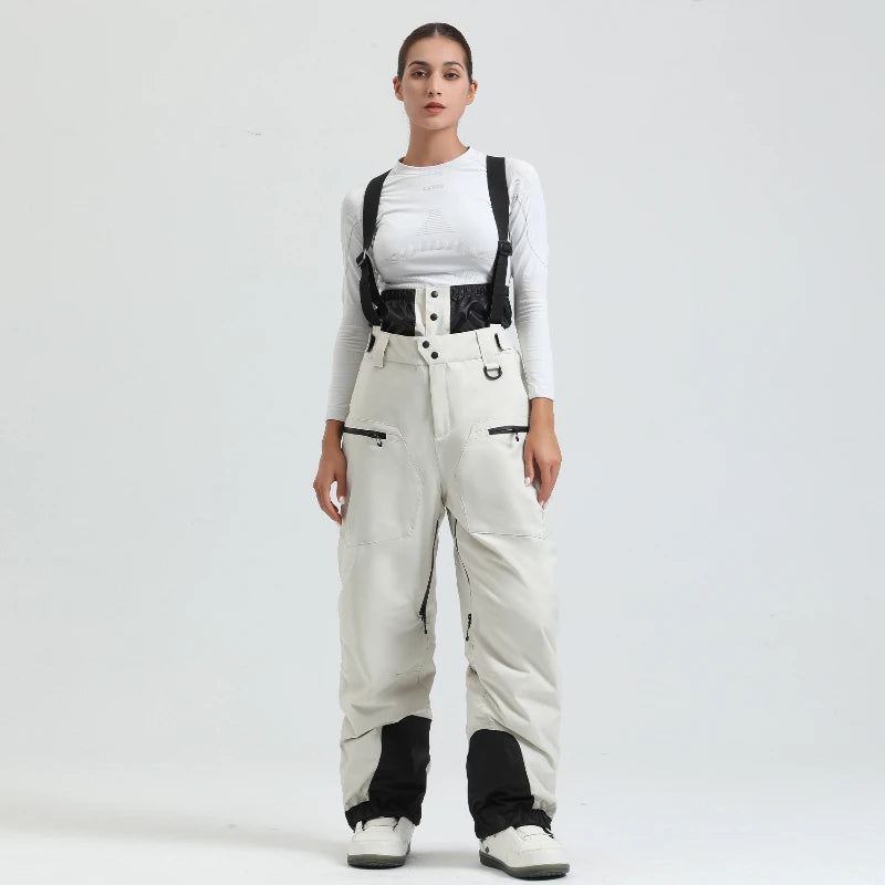 New Ski Pant Solid Snow  Women Windproof Waterproof Snow Pants Warm Breathable Thickened Winter Outdoor Snowboarding Trousers