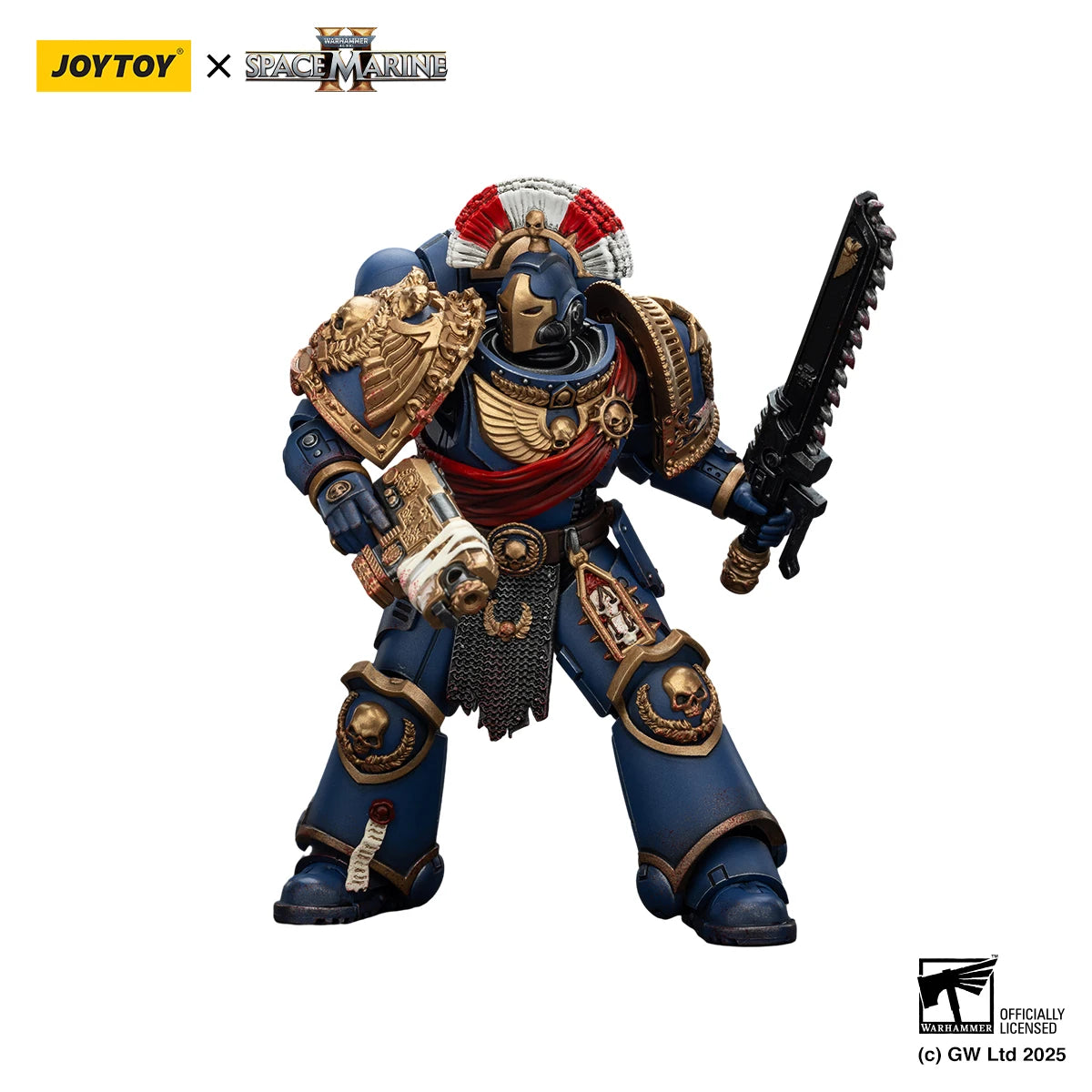 JOYTOY Warhammer 40K 1/18 Action Figures Ultramarines Relic Secundus Armour with Artificer bolt rifle, chainsword