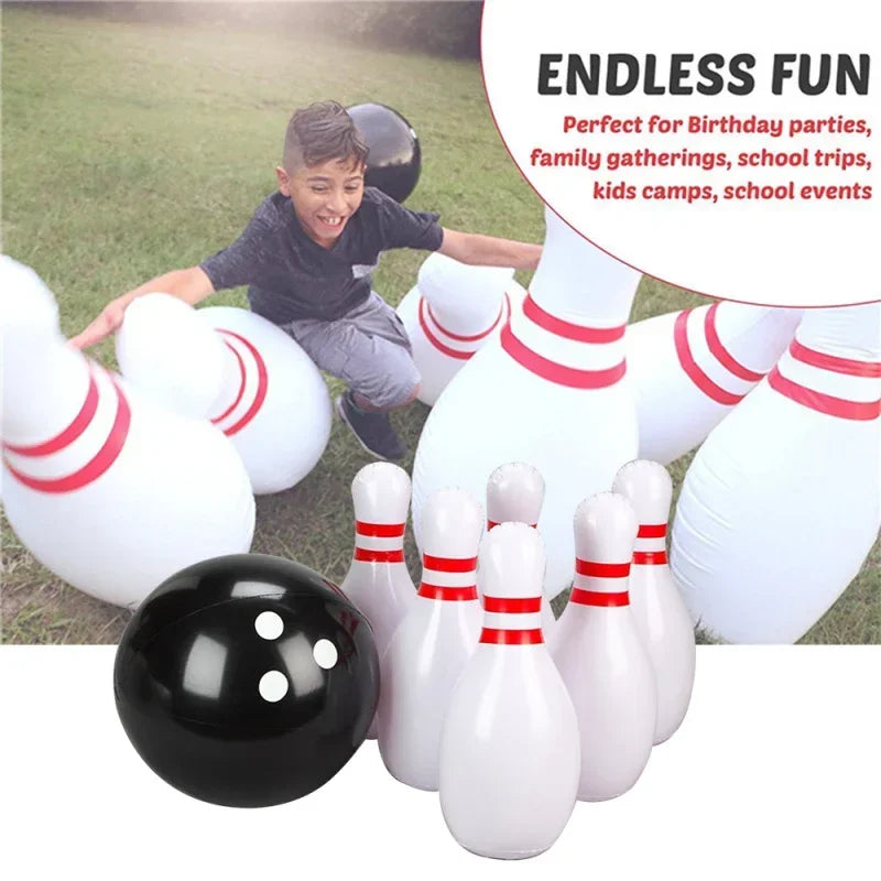 Giant Inflatable Bowling Game Set for Kids Adults Family Lawn Yard Outdoor Sports Toys Parent-child Interactive Exercise Toy