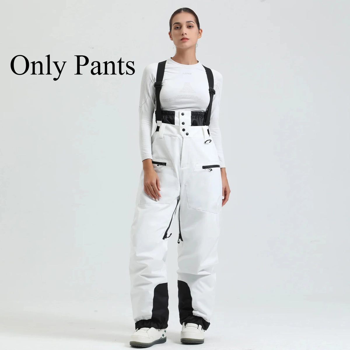 New Ski Pant Solid Snow  Women Windproof Waterproof Snow Pants Warm Breathable Thickened Winter Outdoor Snowboarding Trousers