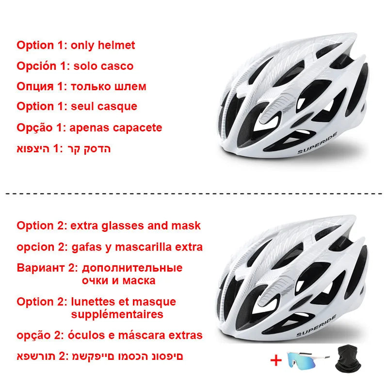 SUPERIDE Ultralight Riding Cycling Helmet In-mold Road Bike Mountain Bike Helmet Men Women MTB Bicycle Helmet