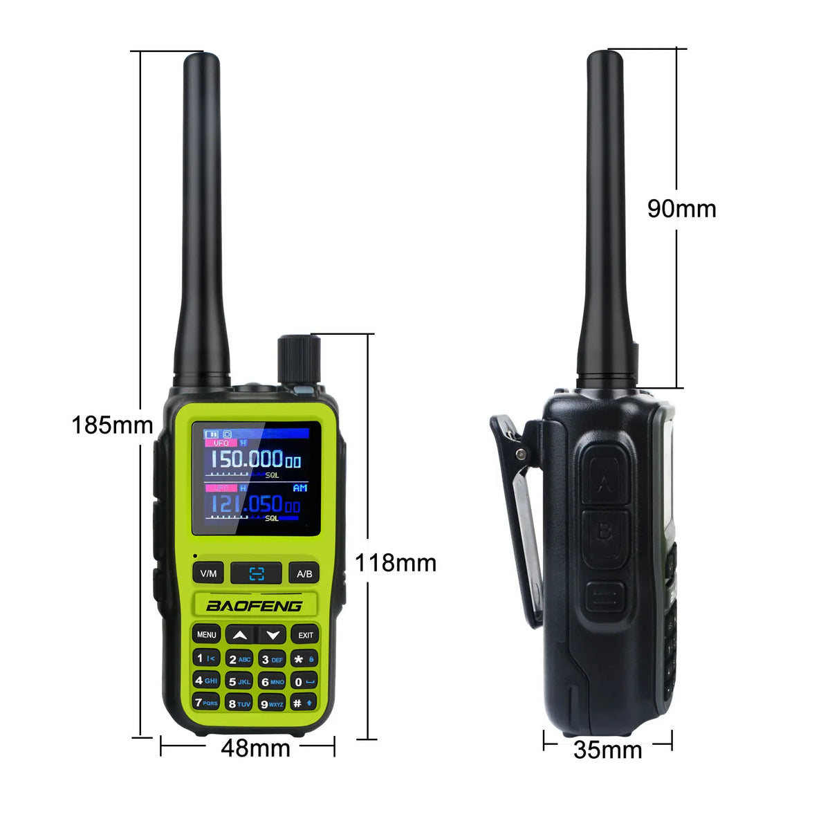 2PCS/Pack Baofeng UV-5R Mini Dual Band Dual PTT Walkie Talkie 5RMINI Air Band Rx 5W Compact  VOX FM Amateur Radio Type-C Charge