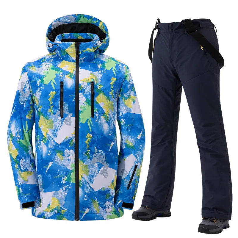 New Ski Suit Men Women Skiing and Snowboarding Sets Outdoor Warm Waterproof Windproof Jacket+Pants Male Female Winter Snow Suit