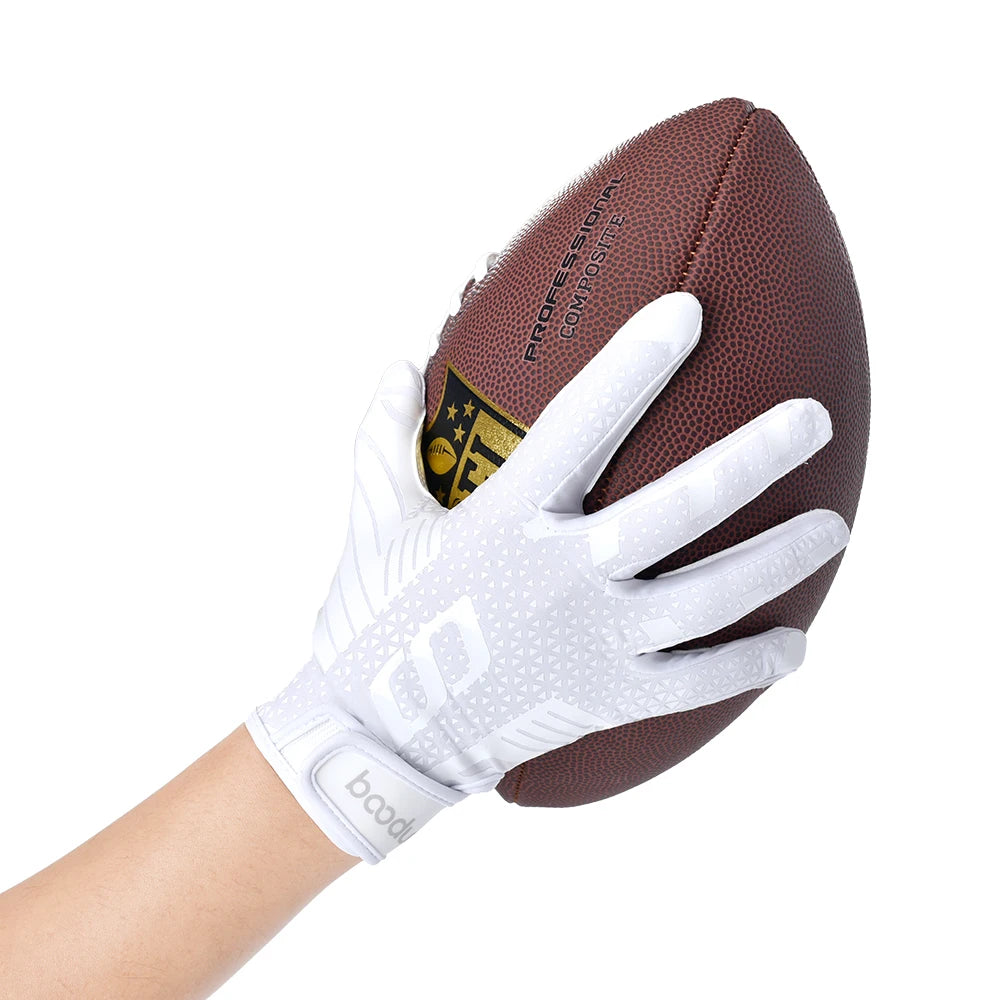 Outdoor Sports American Rugby Gloves Hand Protection, Magic Tape Adhesive Buckle Competition Training Gloves Four Season S252256