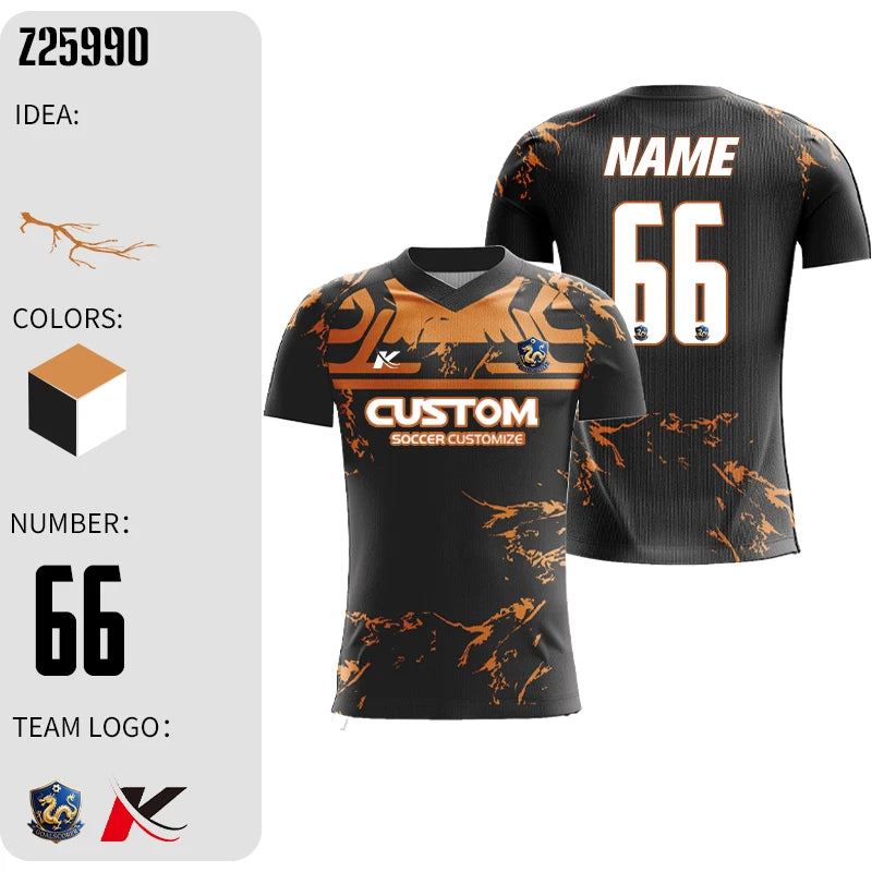 Wholesale Football Jersey Custom Shirt Sublimation Embroidery Logo Team Soccer Shirts Men Training Sportswear Jersey Top Z259049