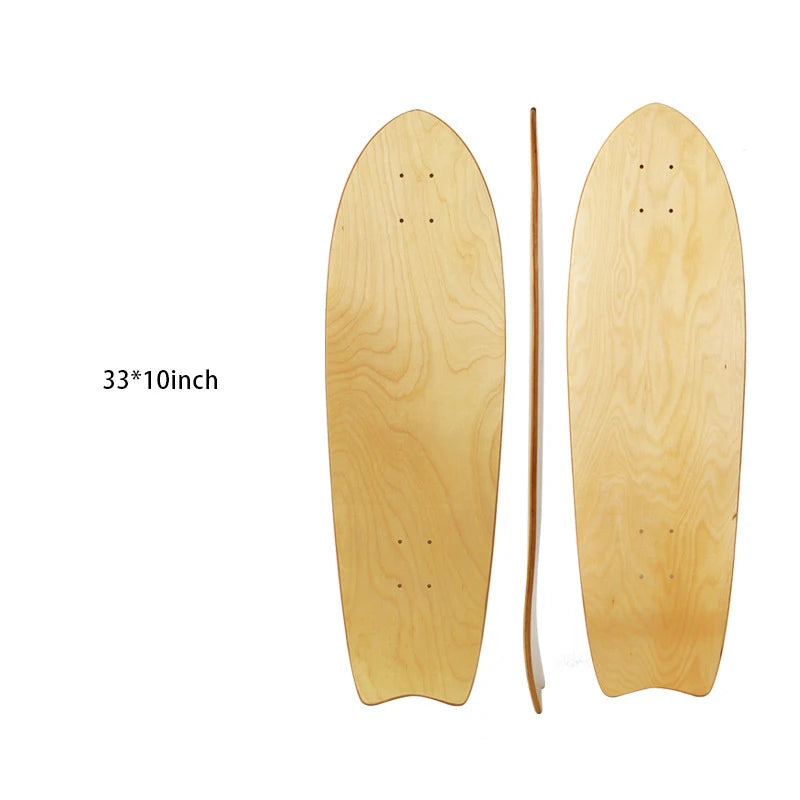 2025 New Skate Board Deck Hardwearing Maple Skateboard Gothic Long Board Diy Blank Surfboard For Outdoor Sport 31*10.25 Inch