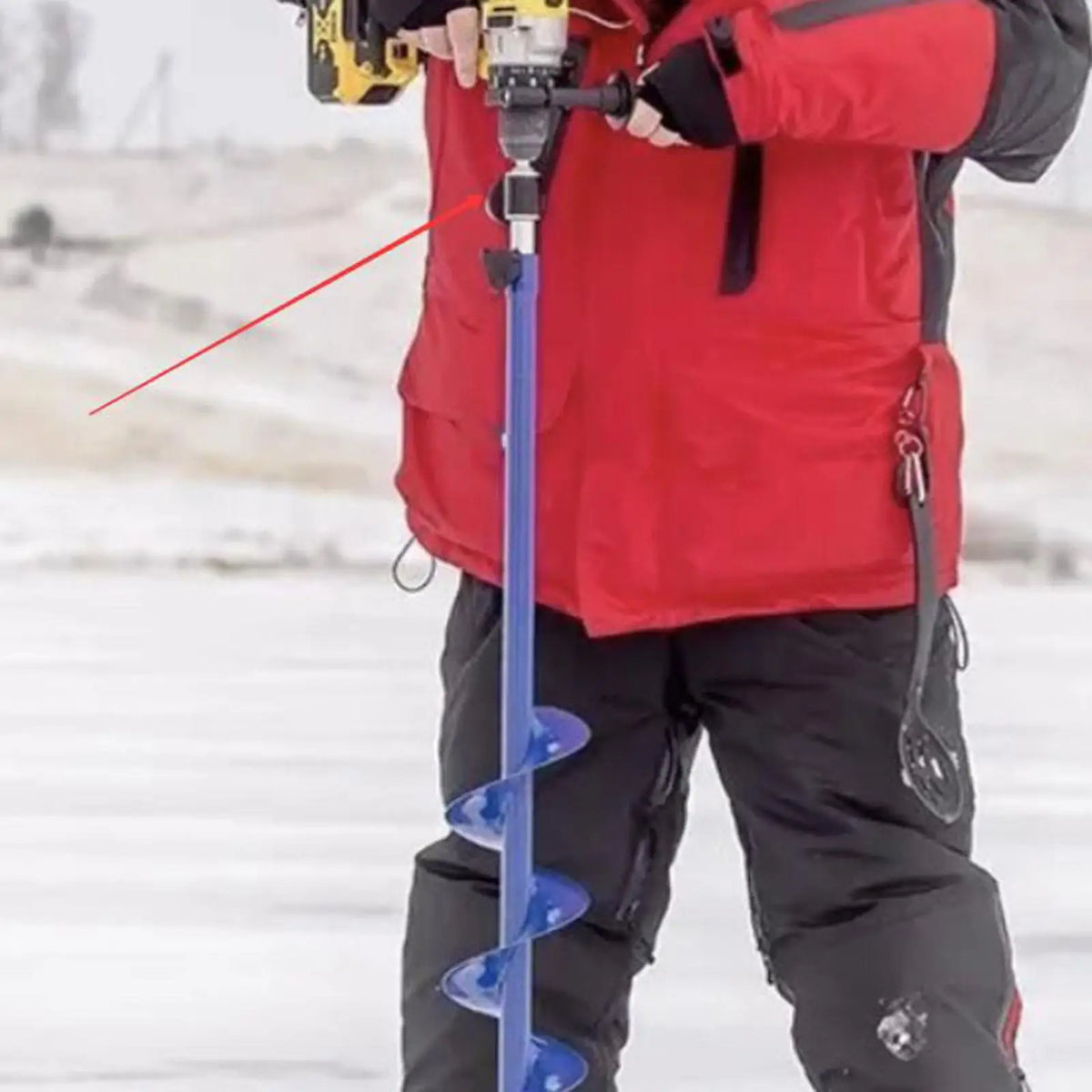 18/20MM Ice Auger Drill Adapter Supplies Set Up Ice Fishing Shelters Fishing Accessories for Outdoor Ice Insert Sewing Fishing