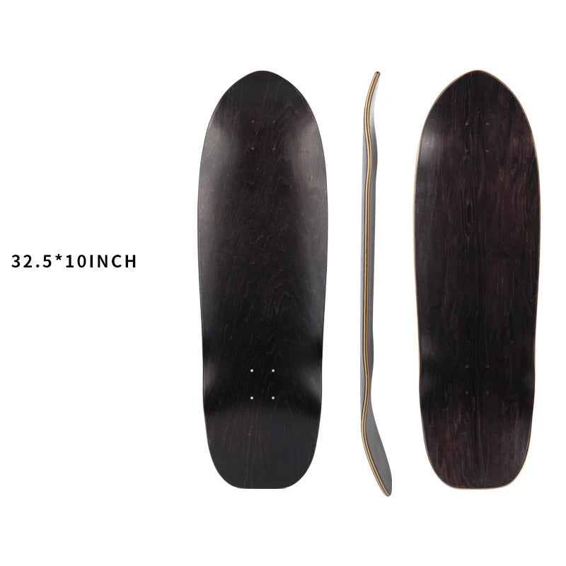 2025 New Skate Board Deck Hardwearing Maple Skateboard Gothic Long Board Diy Blank Surfboard For Outdoor Sport 31*10.25 Inch