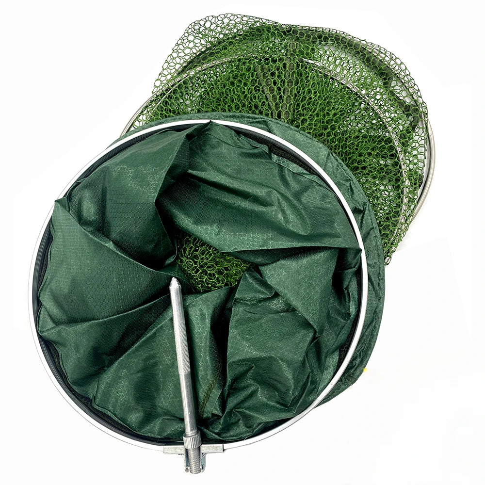 50kg Load Fishing Care Net Stainless Steel Collapsible Fish Basket Dip Nets To Keep Fish Alive in Water Large Storage Fyke Nets