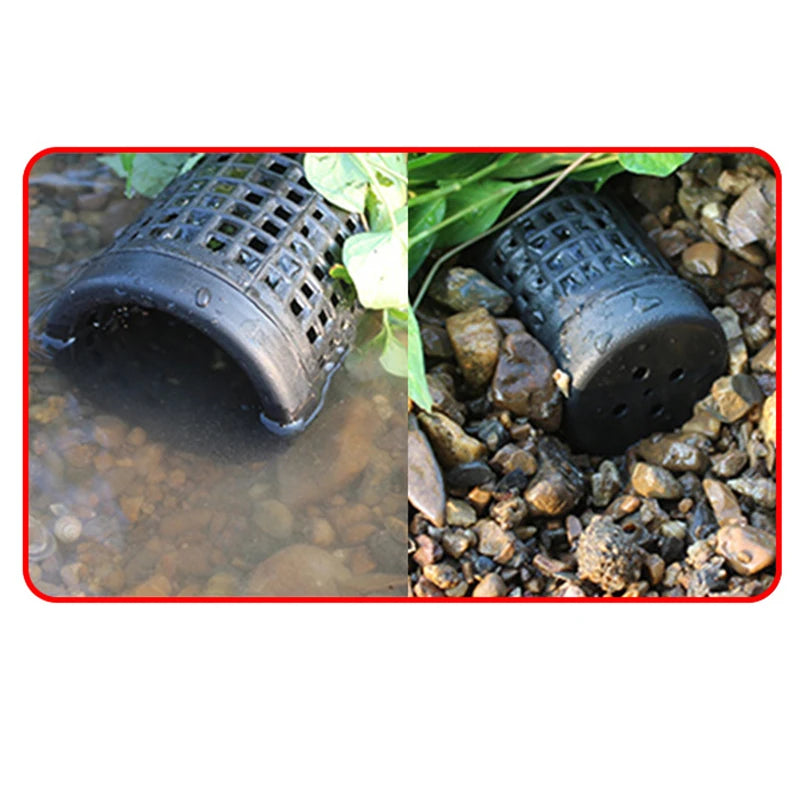 1pcs Black Fish Net Cage Fishnet Finless Eel Loach Trap Fishing Pot Durable Plastic Container Mud Cage