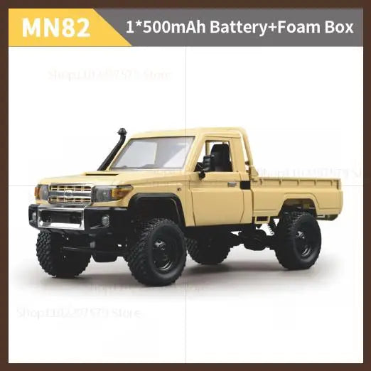 MN82 Upgraded PRO Off-Road 4WD Pickup Truck 1:12 Scale RC Car with Headlights 2.4G Remote Control Toy Gift for Kids Outdoor Play