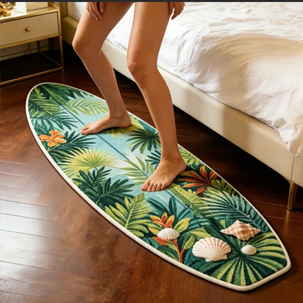 Surfboard Shape Bedside Floor Mat Creativity Carpets for Living Room Thick Plush Bedroom Decor Carpet Fluffy Soft Cloakroom Rug