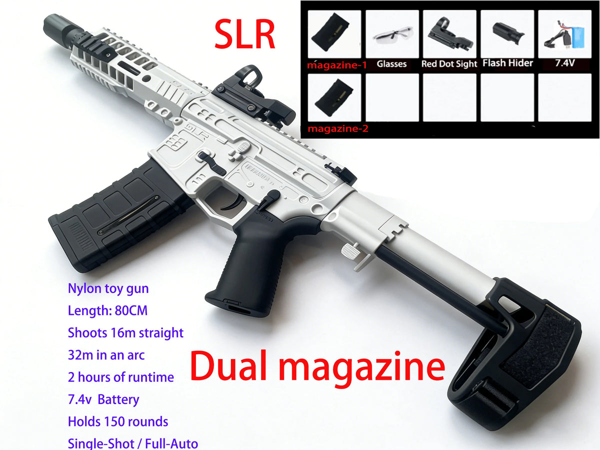 Durable Nylon Material Full Auto Gel Ball Blaster SLR Large Size High Capacity Outdoor Shooting Game Toy for Teens and Adults