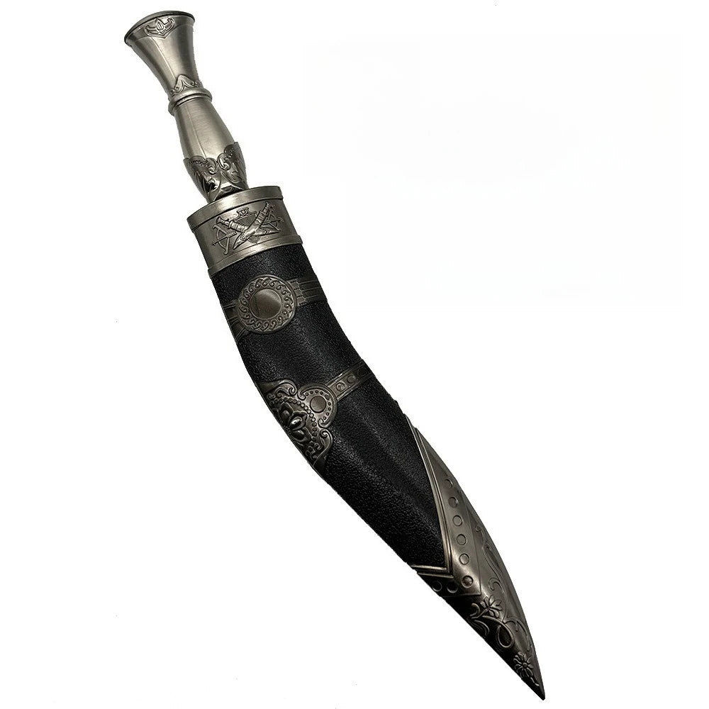 38cm Nepalese Kukri Uncut Blade Machete Weapons Model High Quality Desktop Display Ornaments Collection Birthday Gift for Boys