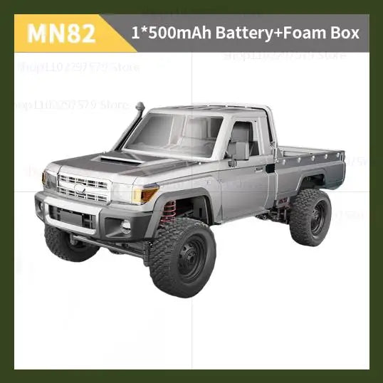 MN82 Upgraded PRO Off-Road 4WD Pickup Truck 1:12 Scale RC Car with Headlights 2.4G Remote Control Toy Gift for Kids Outdoor Play