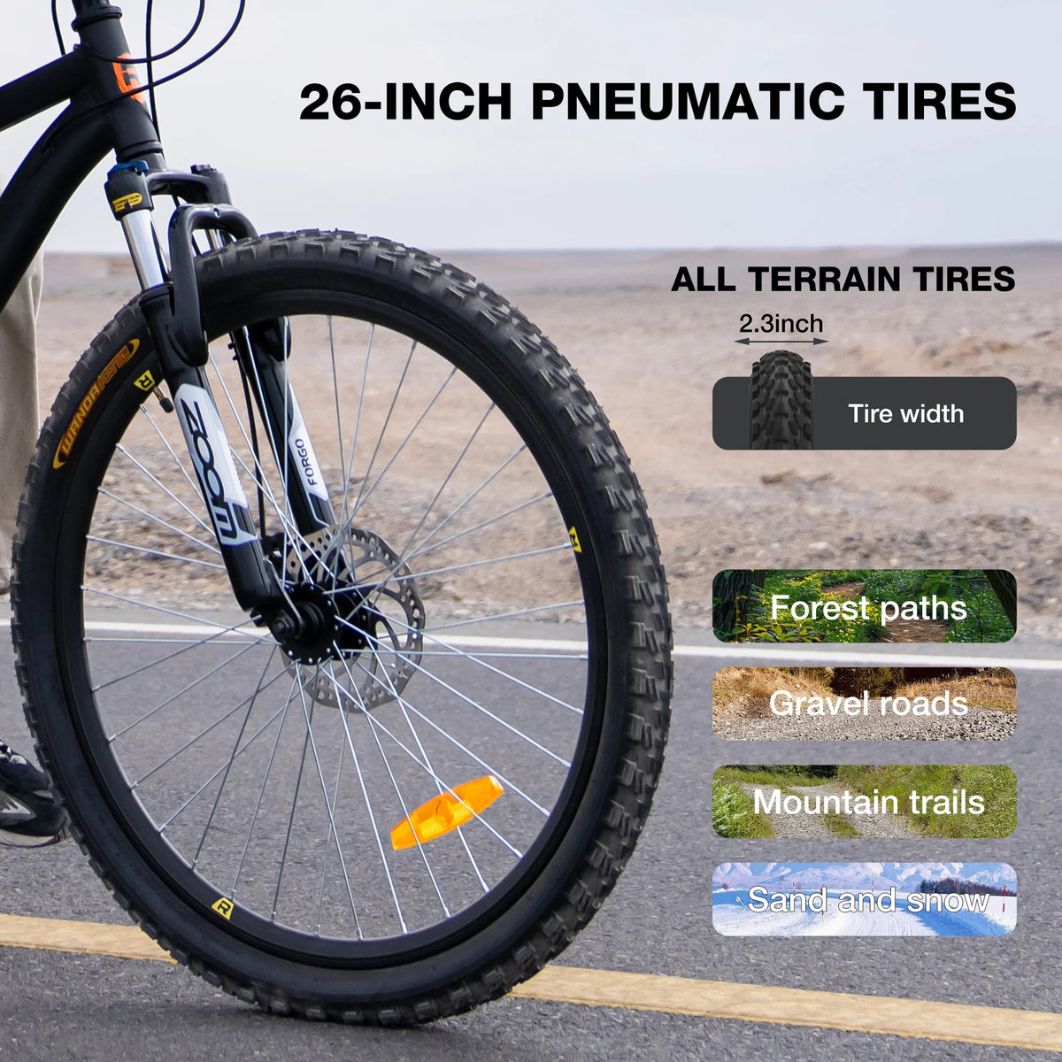 Rcb Gk2 Vtt Mountain Bike Adult 12+ Years Old 26 Inch 21 Speed Aluminum Frame Front Suspension Disc Brake Max Load 150kg 85% Pre-Asse