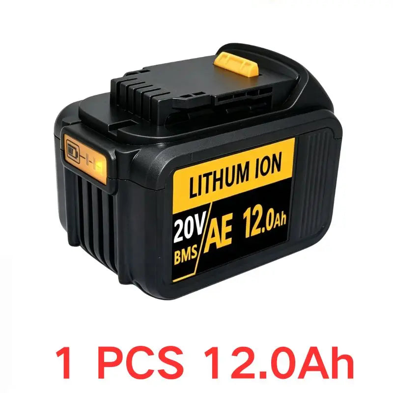 20V For DeWalt 12Ah/9Ah/8Ah/6Ah/3Ah Li-lon Battery Replacement DCB\DCD\DCF\DCG series Power Tools+charger+electric drill