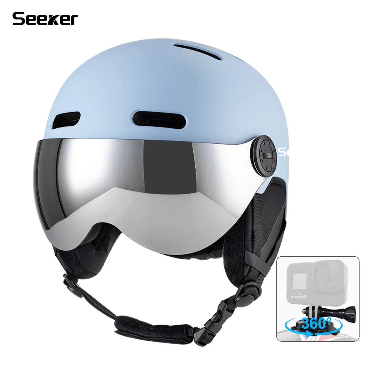 SEEKER upgraded ski helmet men and women super light snowboard skateboard motorcycle snowmobile sun protection goggles ski helme