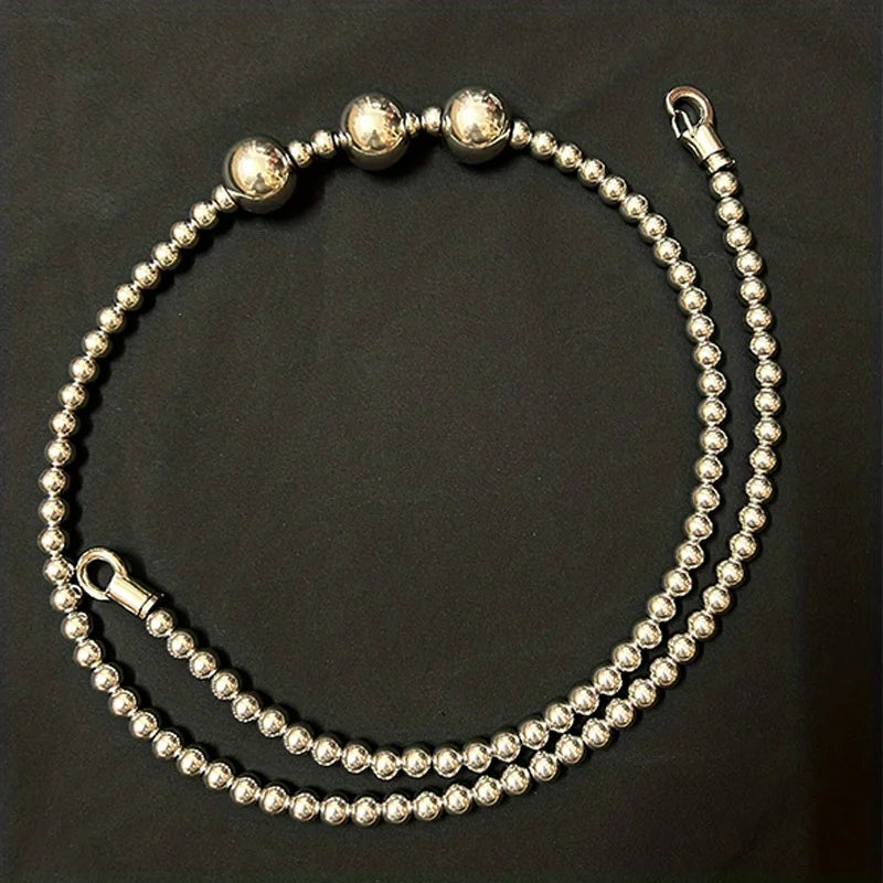 EDC Big Steel Ball Self defense Bracelet Necklace Stainless Steel Whip Titanium Steel Car Personal Safety Self defense