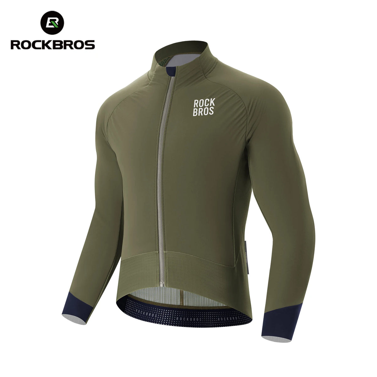 ROCKBROS Winter Bicycle Jacket High Elastic Double Layer Fleece Windproof Coat Heat Retaining Comfortable Bike Jersey Clothing
