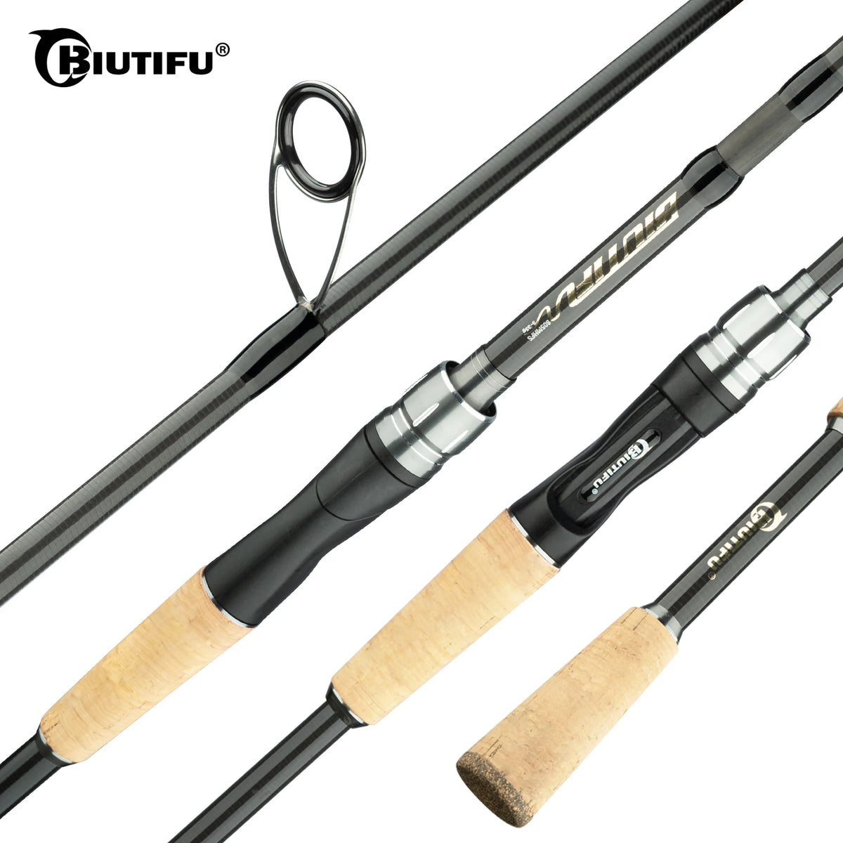 BIUTIFU Traveller Spinning Casting Carbon Fishing Rods Baitcasting Weight 5-35g M Fast Ultralight Lure Trout Mini Goods For Pole