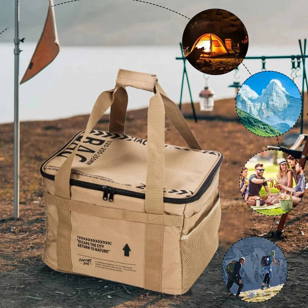30-42L Tactical Camping Storage Bag - Insulated Folding Box for Picnic, Tableware & Field Equipment Waterproof