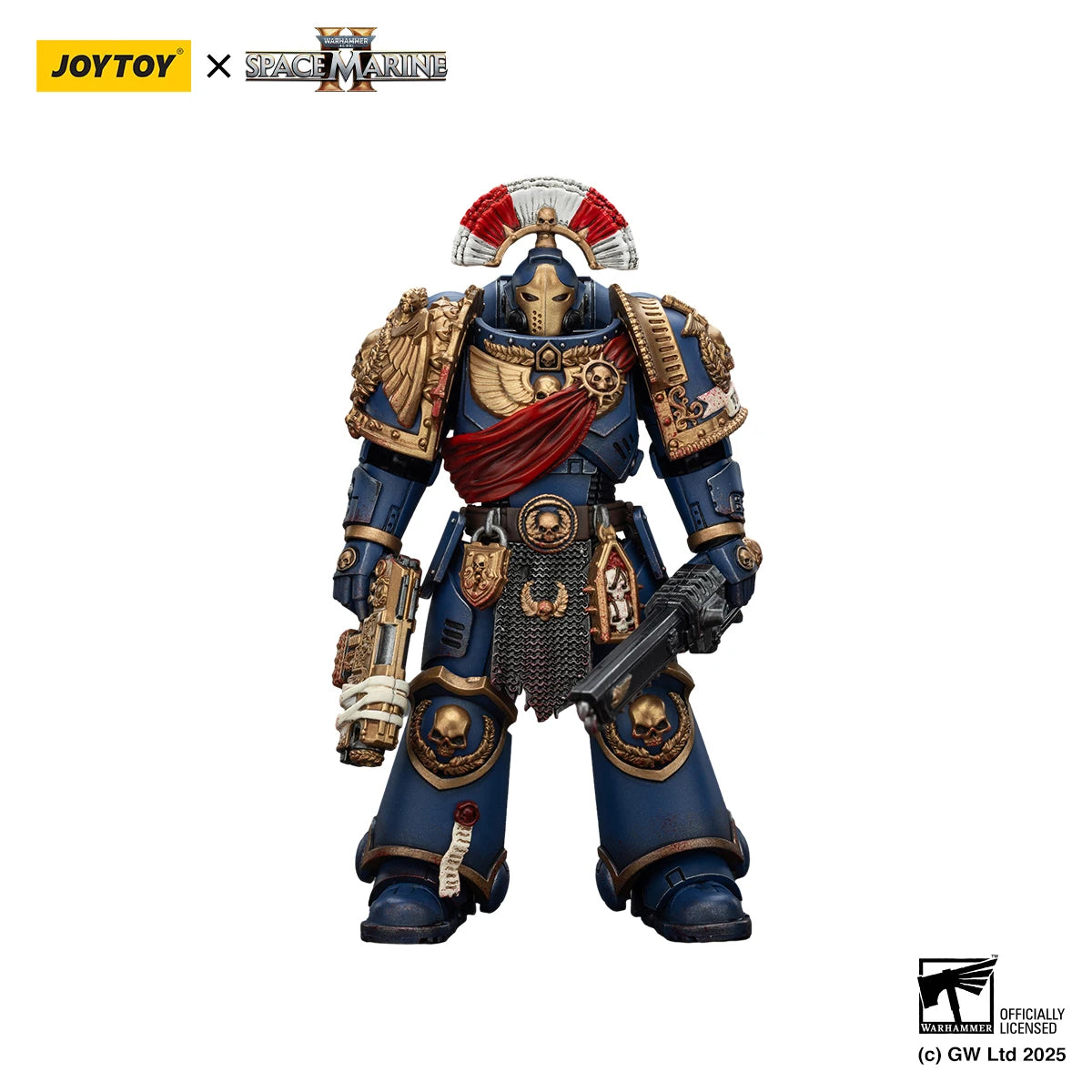 JOYTOY Warhammer 40K 1/18 Action Figures Ultramarines Relic Secundus Armour with Artificer bolt rifle, chainsword