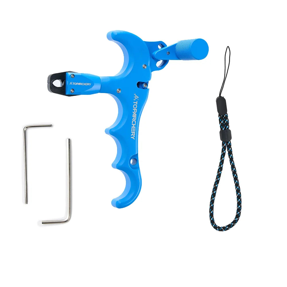1pc Archery Compound Bow Release Aluminum Alloy Thumb Trigger 360 Degree Rotation Shooting Accessories