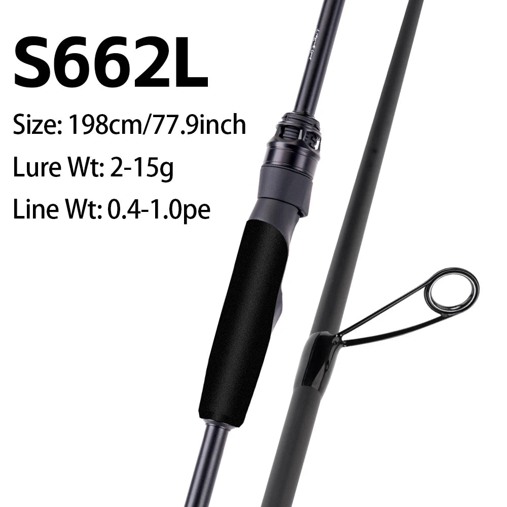 FISHINGFANS KUAISHA T1100+M40X Carbon Blank 8KG DRAG Light LS Guide 7-30g Lure Wt Fast Action Spinning Casting Fishing Rod
