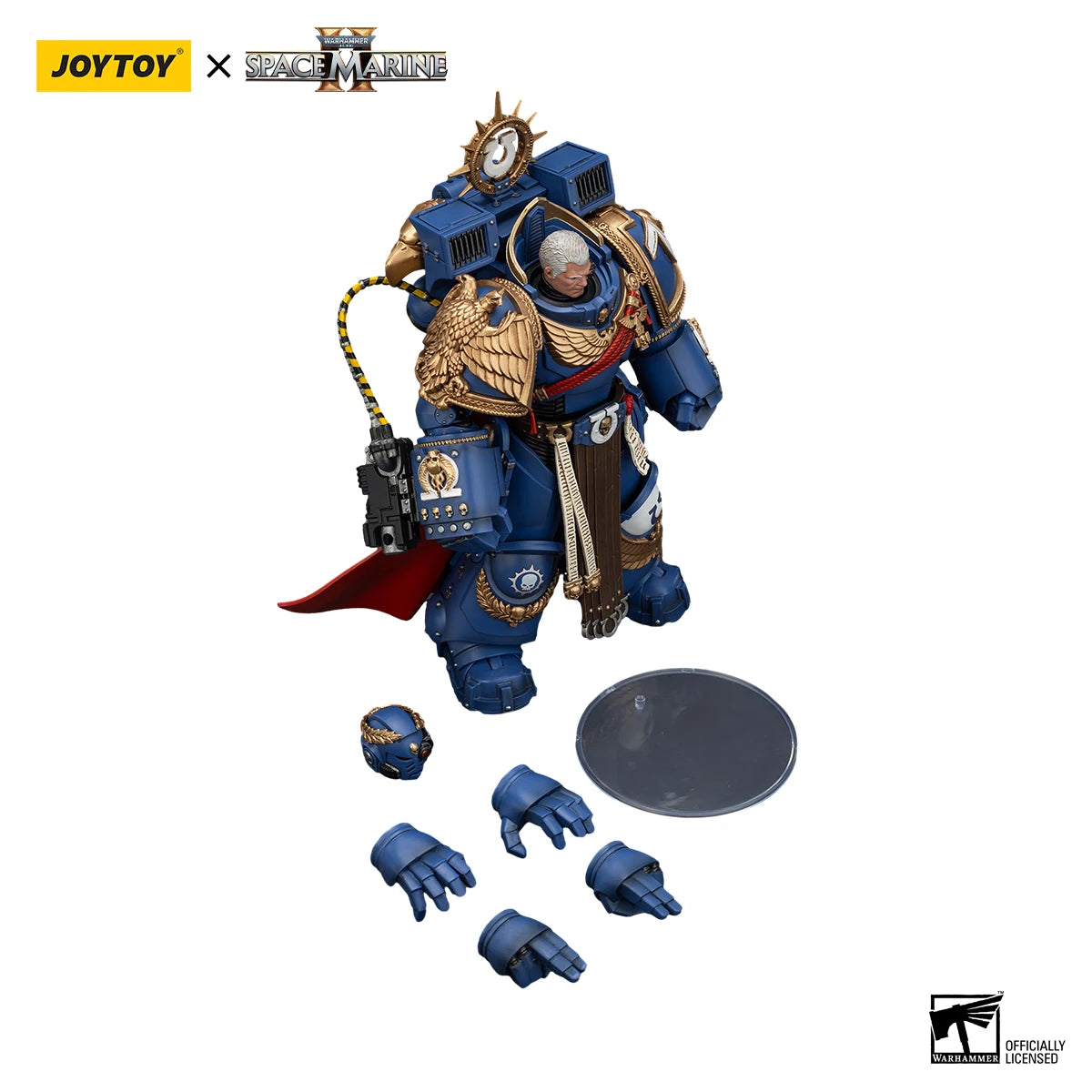 JOYTOY Warhammer 40k 1/18 Action Figures Ultramarines Marneus Calgar, Chapter Master with MKX Gravis Armour and Gauntlets