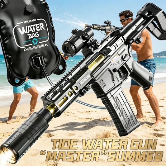 Electric Function SLR Water Gun Toy High Pressure Long-range Water Pistol Summer Outdoor Pool Water Shooting Games