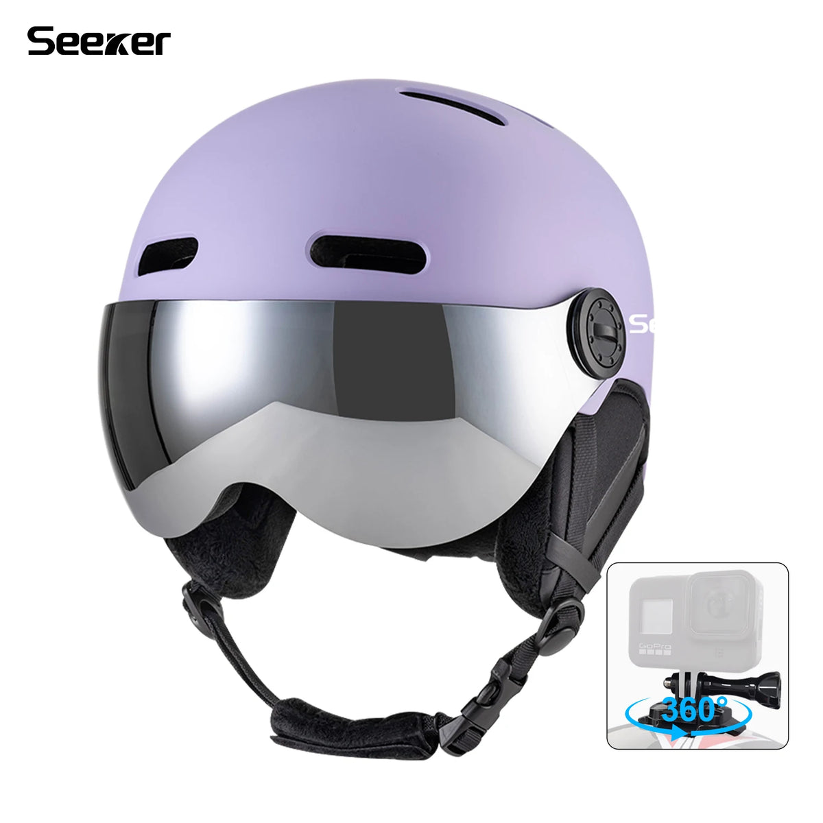 SEEKER upgraded ski helmet men and women super light snowboard skateboard motorcycle snowmobile sun protection goggles ski helme