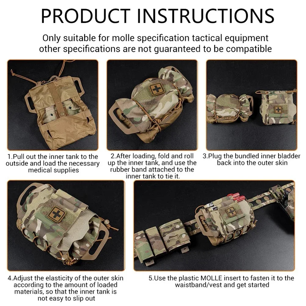 IFAK Kits Tactical First Aid Kit MOLLE Medical Pouch Rapid Deployment Emergency Survival Kit Outdoor First aid Survival Kit