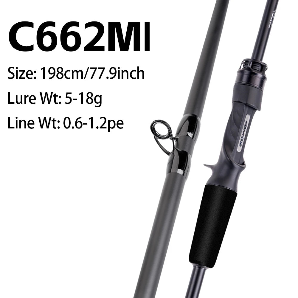 FISHINGFANS KUAISHA T1100+M40X Carbon Blank 8KG DRAG Light LS Guide 7-30g Lure Wt Fast Action Spinning Casting Fishing Rod