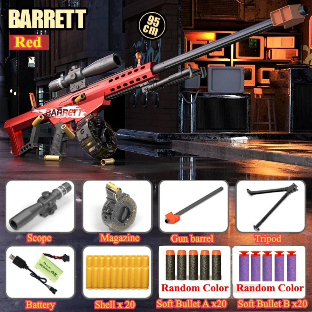 98K Upper Pressure Shell Ejection Soft Bullet Gun Can Fire Sniper Rifle Outdoor Battle Model Toy Manually Loaded