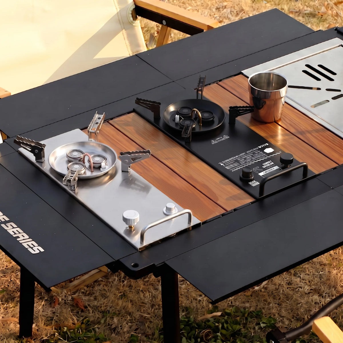 Pandatour Camping IGT 0.5UNT Gas Stove Folding Outdoor Camping Equipment Table Stove One Lick Ignite High Firepower Burner
