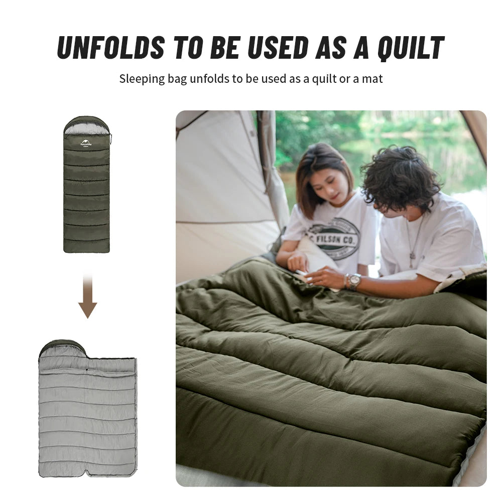 Naturehike Sleeping Bag Ultralight Camping Accsesorios Winter Outdoor Waterproof Envelope Sleeping Bag Hiking Travel U350