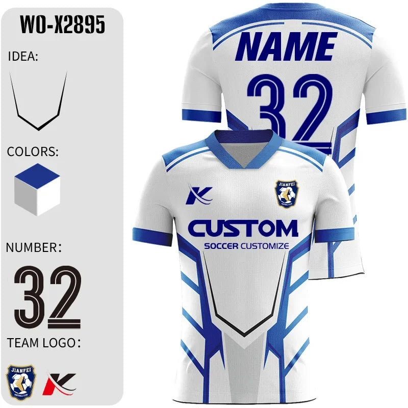Personalized Sublimation Custom Plus Big Size Soccer Uniforms Football Jerseys Teams Stitched Mens Sets With Embroidered Logo