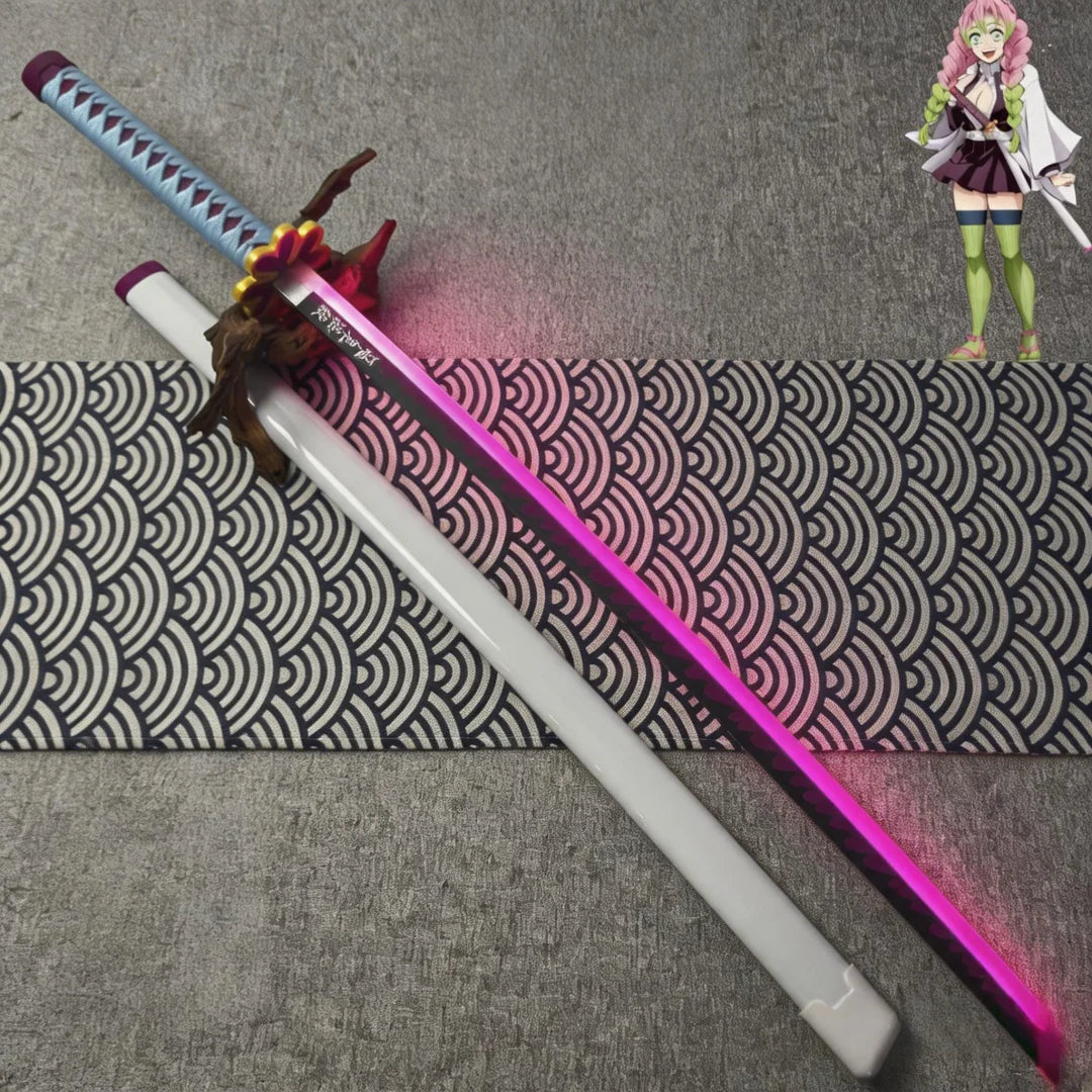 40inch Luminous Kyoujurou Katana Kimetsu No Yaiba Anime Demon Slayer Cosplay Prop Light Sword Real Size Japanese Katana Toy Gift