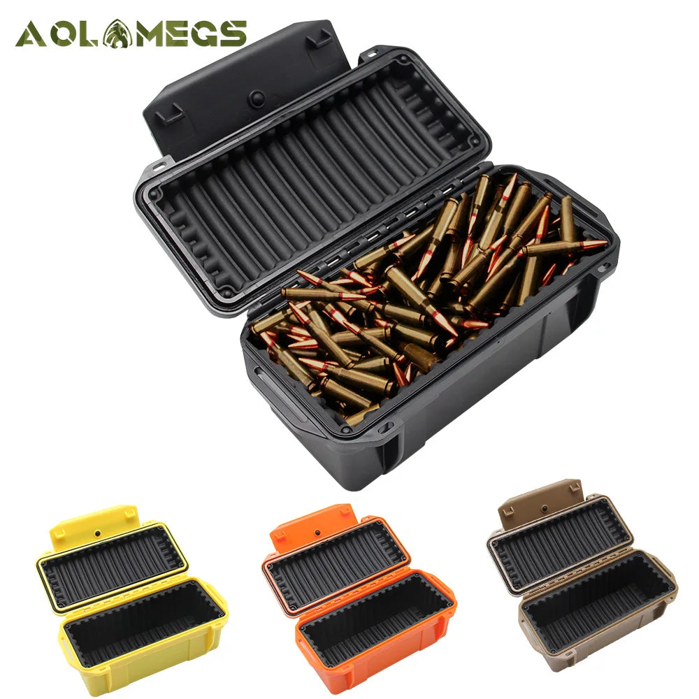 Hunting Ammo Box Water Proof Bullet Storage Pouch EDC Ammo Can Plastic Lightweight High Strength Ammo Accessory Crate