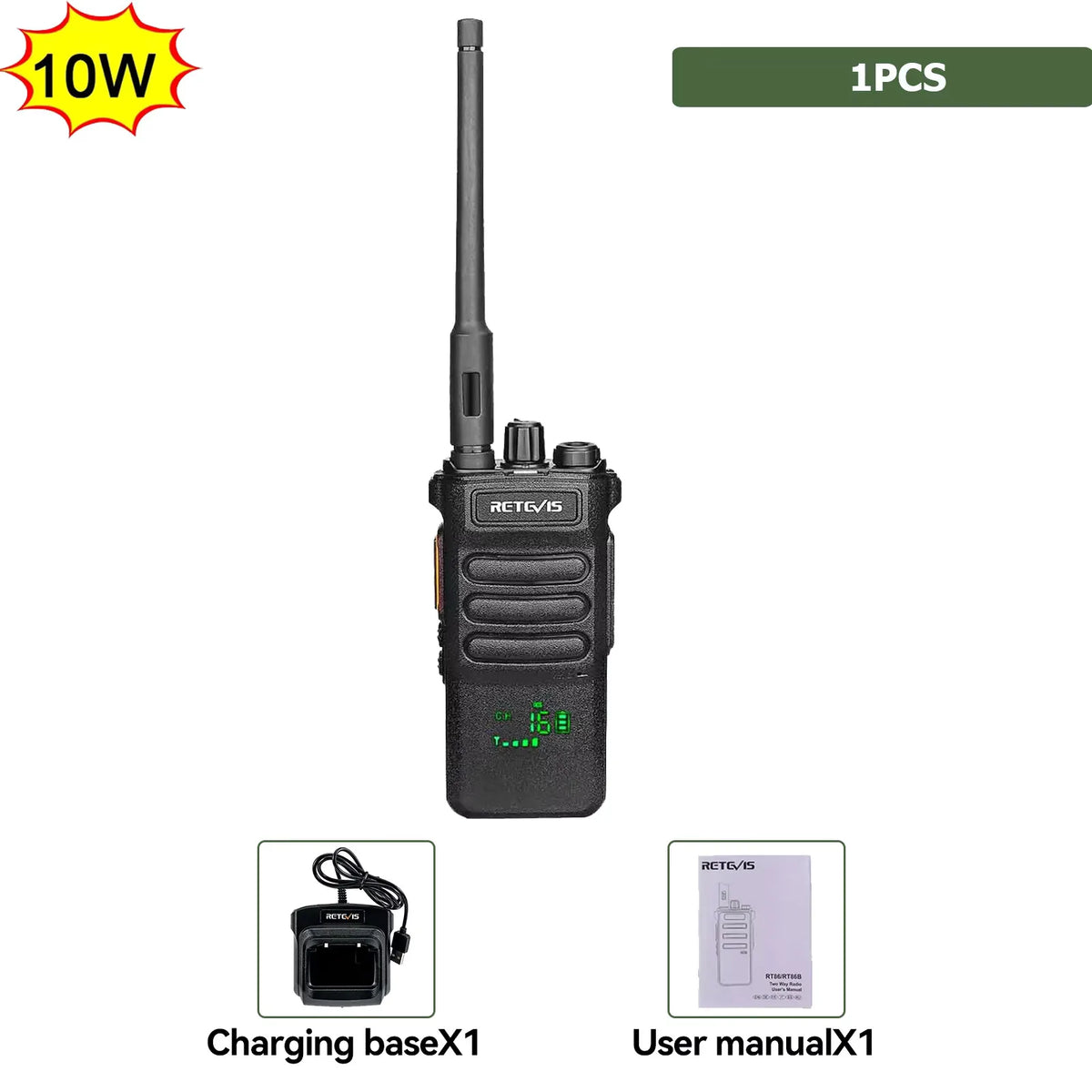 Retevis RT86 Walkie Talkie Professional Two Way Radio Long Range Type-C Communication Radio for Outdoor Business Farm