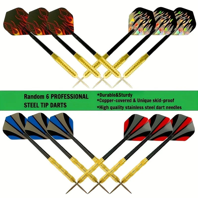 18 Inches Bristle Dartboard Adult Dartboard Set Indoor Dartboard Family Dart Board Game Home Portable Dart Target 6 Random Dart