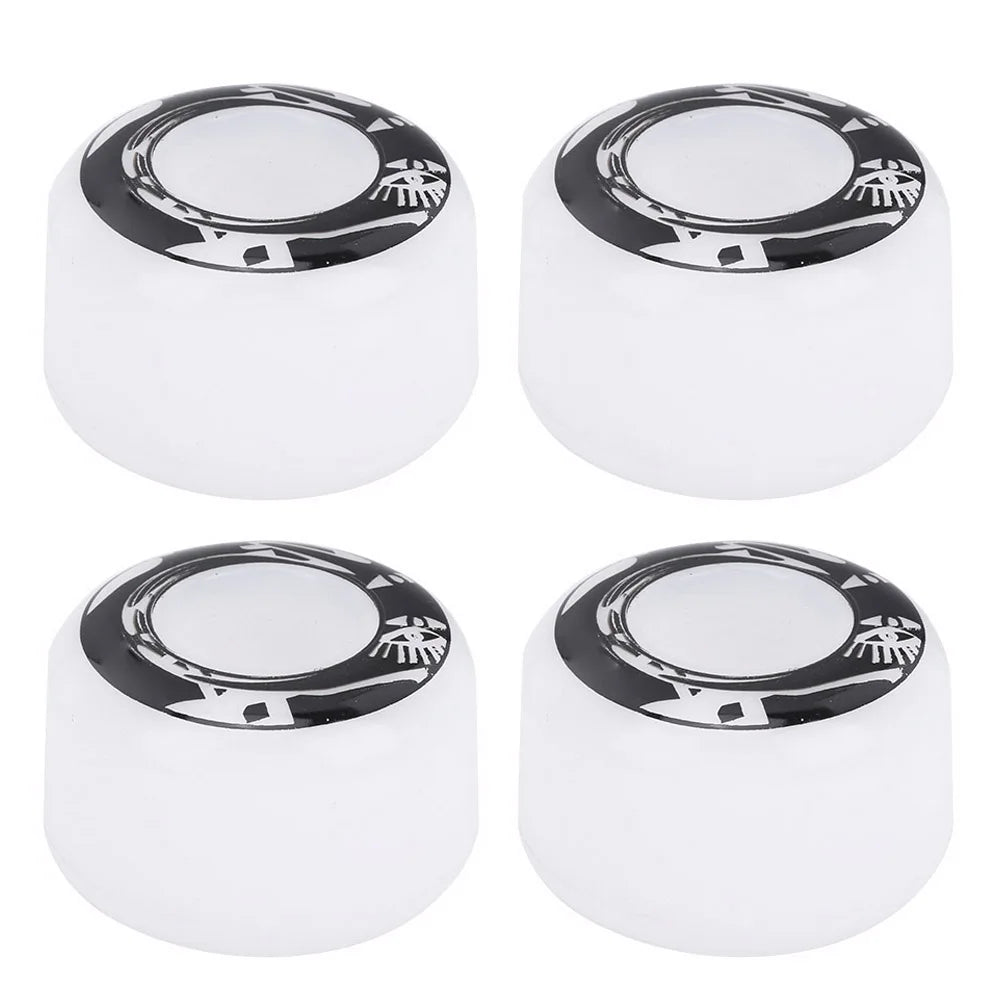 4Pcs/Set High Elasticity PU Fish Board Skateboard Wheels Replacement Accessorieswhite With Pattern