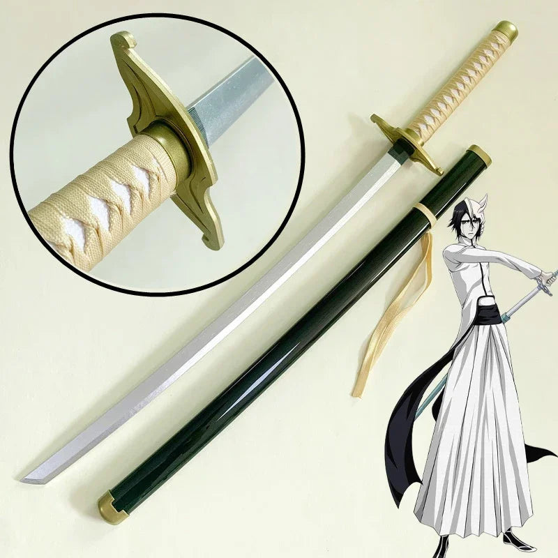 40inch Anime Bleach Katana Wooden Ninja Knife Aizen Ichigo Cosplay Sword Real Size Japanese Katana Original Samurai Sabre Gift