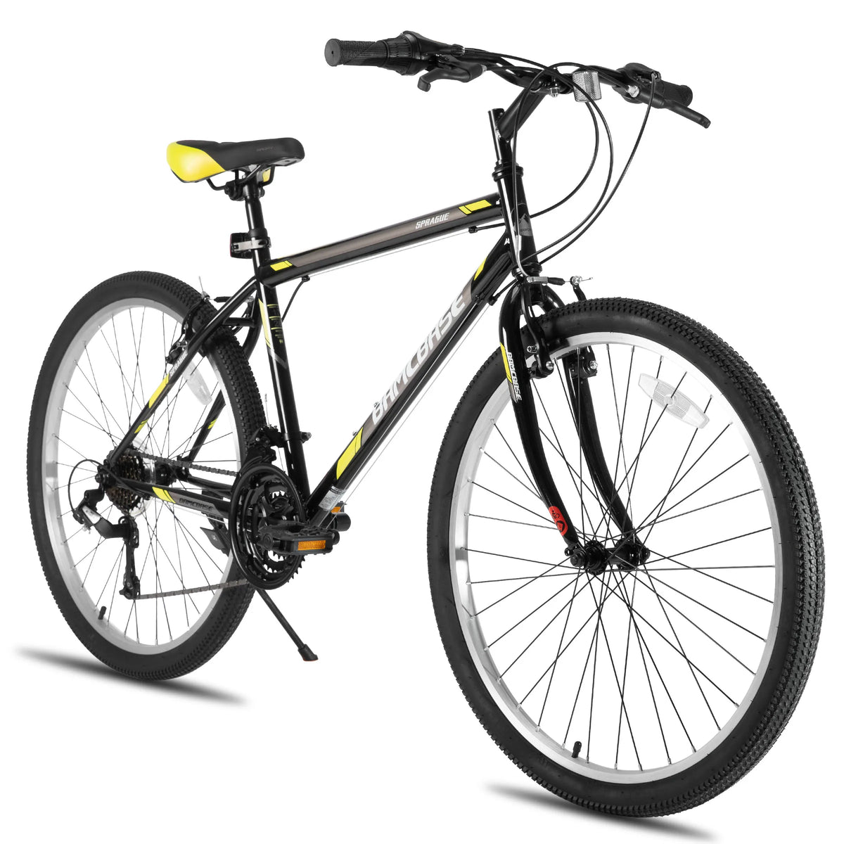 Hiland 24 26 inch Mountain Bike for Men Women, 21 Speeds High-Carbon Steel Frame, Sport Cycling MTB Bicycle for Adult